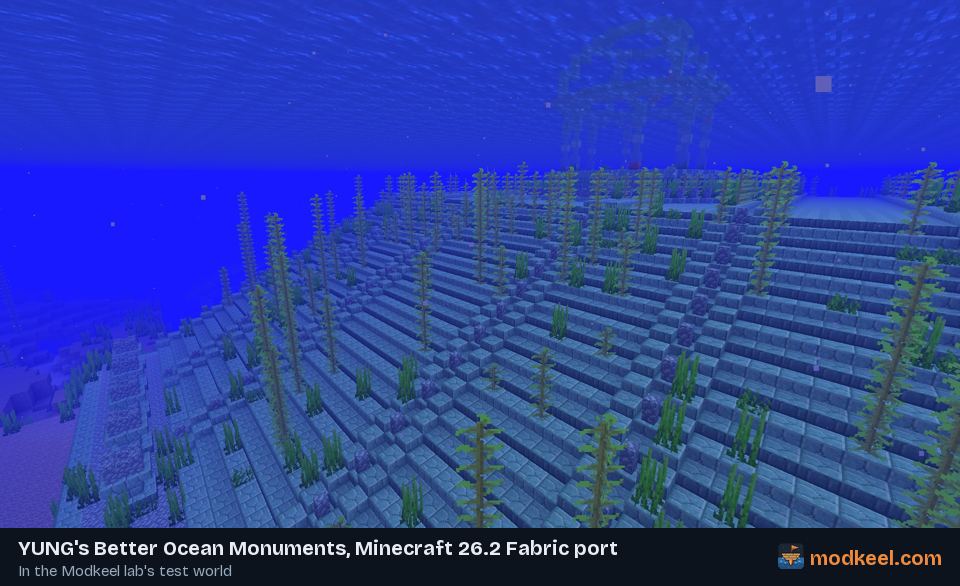 An ocean monument seen from under the water.